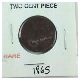 1865 two cent piece