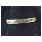 Signed Anni+Co "Dog" Inscribed Eternity Band, 4.6