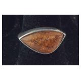 Vintage, Unique Cut Amber Ring, 3.4 grams , size