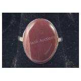 Dark Maroon Agate Ring, 2.2 grams , size 7.25