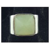 Jay King Light Green Stone Ring, 10.5 grams ,