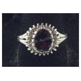 Oval Cut Garnet Ring, 3.6 grams , size 9.75