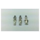 3 Silver Religious Charms, 3.1 grams