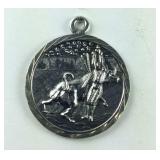 Mayan Sun Calendar Pendant w/ Bull & Matador