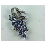 Tanzanite Cluster Pendant, 3.2 grams