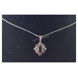 Vintage Garnet Necklace, 3.2 grams , size 18"