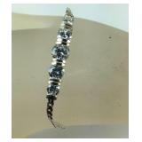 5-Stone CZ Bracelet, 8.8 grams , size 7.5"