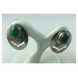 Southwestern Malachite Earrings, 3.1 grams
