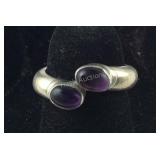 Double Amethyst Ring, 5.3 grams , size 5