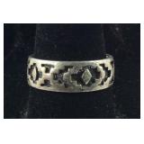 Geometric Puzzle Design Band Ring, 3.6 grams ,