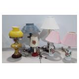 Lamp group, includes lamps with painted milk