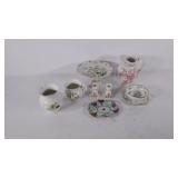 Glass dish set, not all pieces match.