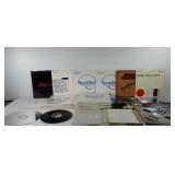 Mixed media group, includes reels, vinyl records,