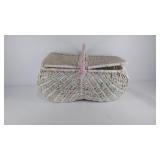 Painted Wicker picnic basket