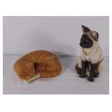 Two Cat decor statues.