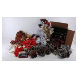 Wreath decorating supplies, ribbons, bows,