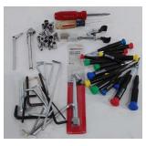 Group of small hand tools, socket set, group of