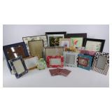 Group of picture frames, various sizes and