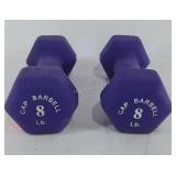 Pair of 8 pound dumbbells