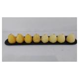 Pear Candle Garden, metal tray with 8 pear shaped