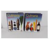 Two volume Hardcover cookbook set, Culinaria