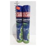 Two cans of Chrysal Leafshine  spray, 25 oz