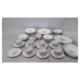 Wedgwood "Tiger Lily" pattern china, 58 pieces