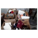 Skid lot: textiles, dolls, rooster chest,