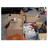 Skid lot: partial box of new pots and pans,
