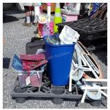 Skid lot of lot: metal ironing boards, plus