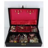Jewelry box with costume jewelry