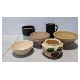 Stoneware and crocks, includes Watt apple design,