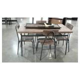 Lightweight dining table with 4 chairs and