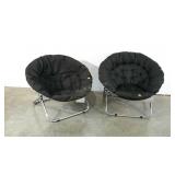 Two moon/saucer chairs, need spot cleaned, frames