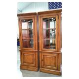 Thomasville display cabinets,  illuminated, 80"