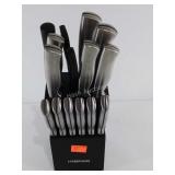 Faberware Knife Block, includes 6 steak knives,