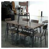 Lightweight dining table with 6 chairs, plastic