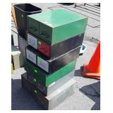 Group of 6 nice Metal 2 Drawer Index Files, great