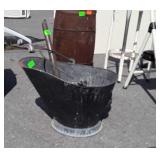 Galvanized Fire place Ash Bucket with Shovel.