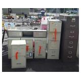 Group of File Cabinets, 2 and 4 Drawers, one Cole