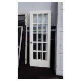 Two Entrance Doors, 15 pane glass, 30x80" each,
