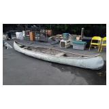 15ft all aluminum Canoe, 36" wide at center, lots
