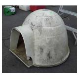 Dog loo Dog House, used with damage area at