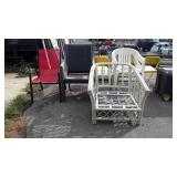 Big Group of Misc Outdoor Chairs, aluminum and