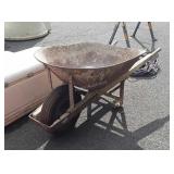 Wheel Barrow, older heavier made Contractors