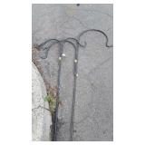 Two Double Hooks Plant hangers Ground stake type