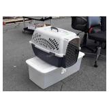 Poly Pet Carrier, medium size, and  85qt Storage