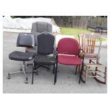 Group of misc Chairs well used some need