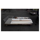 Laminated Shelf Boards and wire basket, cart not
