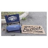 Home sweet home rug and 2 sports chairs
